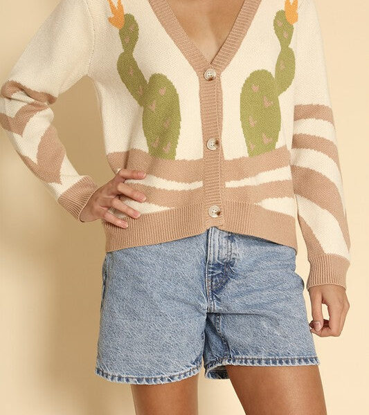 Desert cactus cardigan